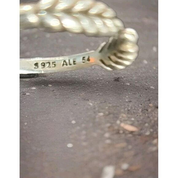 Open end adjustable Band 925 Sterling Silver band size 6 - Picture 2 of 2